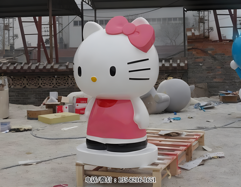 玻璃鋼HelloKitty卡通貓雕塑